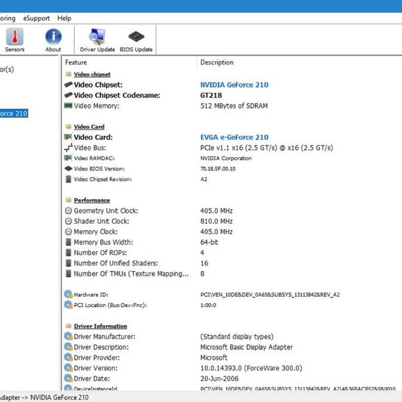 EVGA / NVIDIA GeForce 210 512MB DDR3 PCI-E Video Card P/N 512-P3-1311-KR - Picture 8 of 9